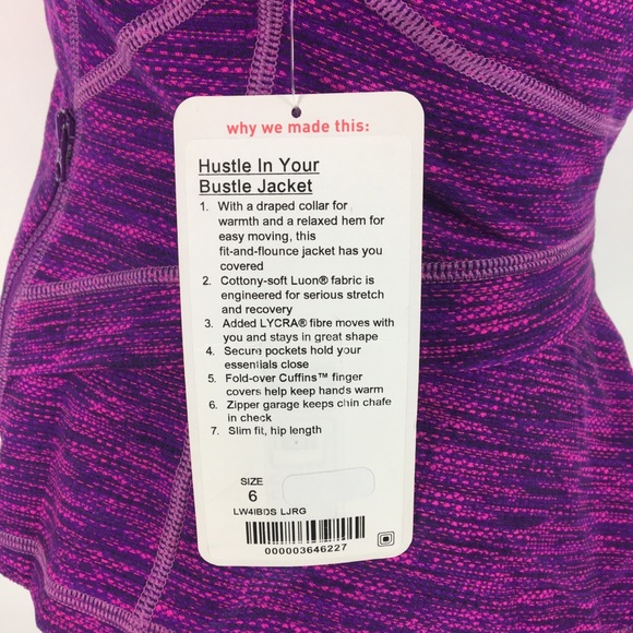 Lululemon Hustle In Your Bustle Jacket Size 6 - Picture 7 of 8